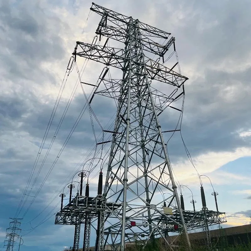 Stalowa wieża kątowa linii przesyłowej 220 kV